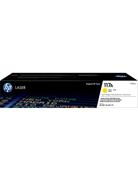 ÷ Tóner original hp w2072a 117a amarillo 700 páginas