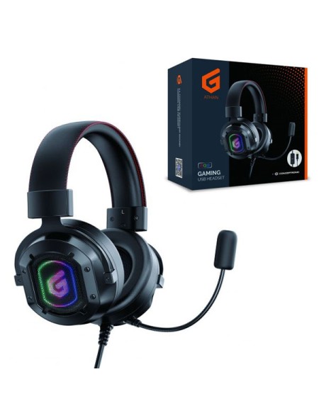 ÷ Headset usb gaming 7.1 athan02b rgb compatible pc, ps3, ps4 conceptronic