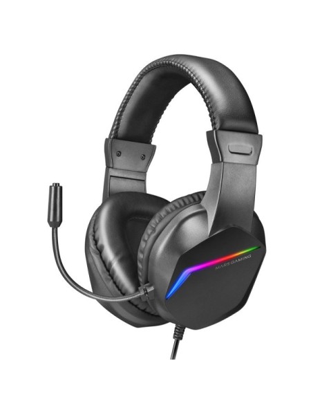 ÷ Headset mars gaming mh122 black ultra ligeros 184g drivers de neodimo 50mm microfono flexible jack 3